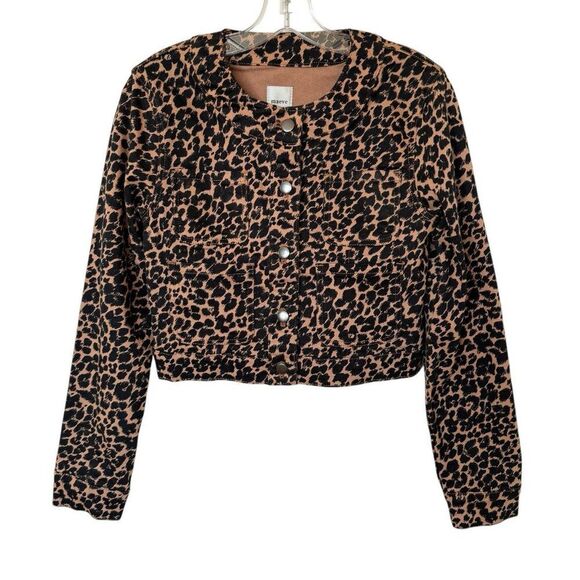 Anthropologie Cora Patch Pocket Jacket Maeve Leopard Animal Print Size XS Blazer - Picture 7 of 14